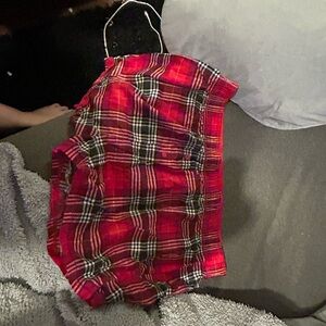 PINK Victoria's Secret Red and Gray Plaid Sleepwear